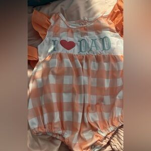 Orange and White Checkered Father’s Day I love dad